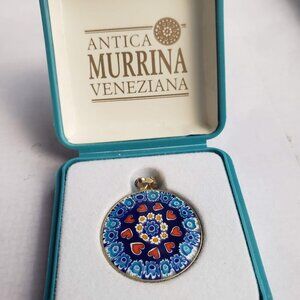 Vintage Antica Murrina Veneziano Authentic Murano Glass Pendant